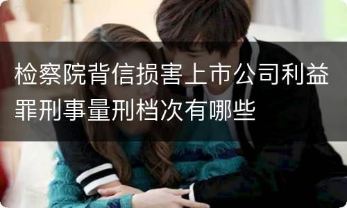 检察院背信损害上市公司利益罪刑事量刑档次有哪些