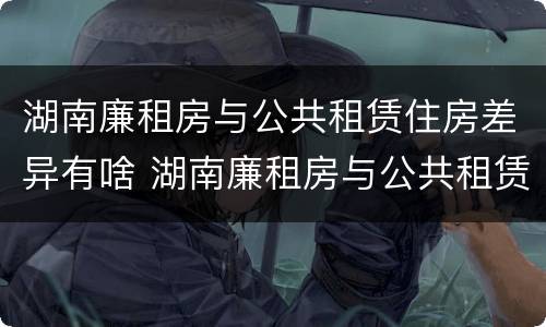 湖南廉租房与公共租赁住房差异有啥 湖南廉租房与公共租赁住房差异有啥区别