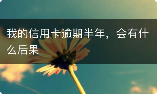 我的信用卡逾期半年，会有什么后果