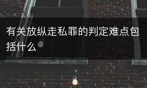 有关放纵走私罪的判定难点包括什么