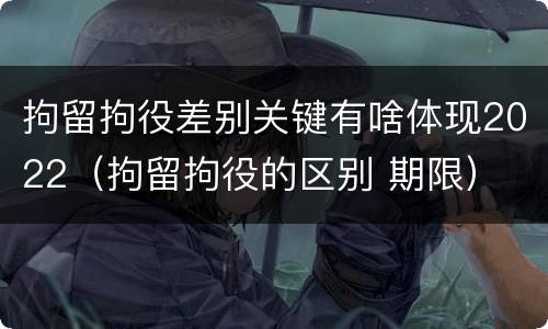 拘留拘役差别关键有啥体现2022（拘留拘役的区别 期限）