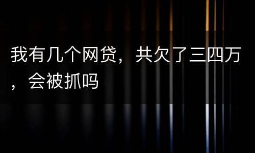 我有几个网贷，共欠了三四万，会被抓吗