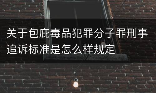 关于包庇毒品犯罪分子罪刑事追诉标准是怎么样规定