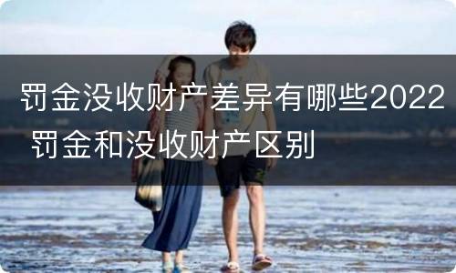 罚金没收财产差异有哪些2022 罚金和没收财产区别