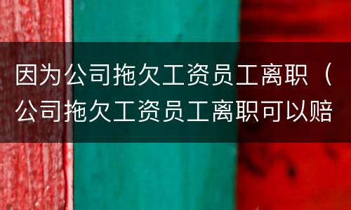 因为公司拖欠工资员工离职（公司拖欠工资员工离职可以赔偿吗）