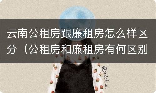 云南公租房跟廉租房怎么样区分（公租房和廉租房有何区别）