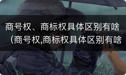 商号权、商标权具体区别有啥（商号权,商标权具体区别有啥不同）