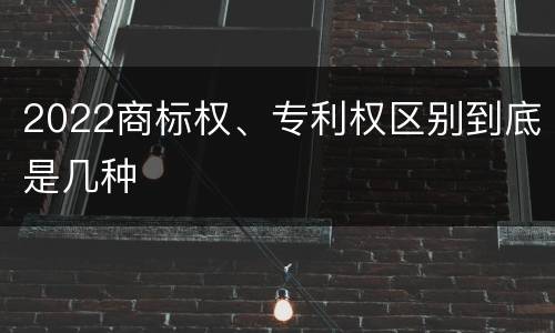 2022商标权、专利权区别到底是几种