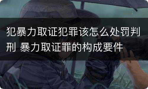 犯暴力取证犯罪该怎么处罚判刑 暴力取证罪的构成要件