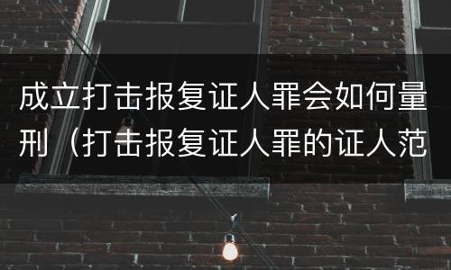 成立打击报复证人罪会如何量刑（打击报复证人罪的证人范围）