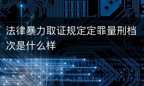 法律暴力取证规定定罪量刑档次是什么样