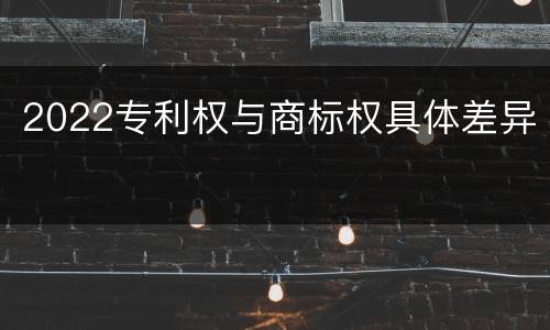 2022专利权与商标权具体差异