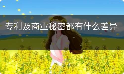专利及商业秘密都有什么差异