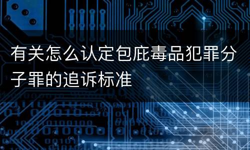 有关怎么认定包庇毒品犯罪分子罪的追诉标准