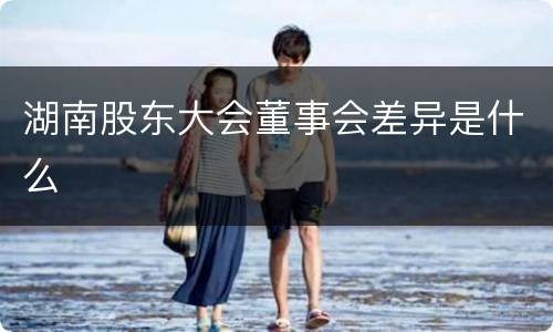 湖南股东大会董事会差异是什么