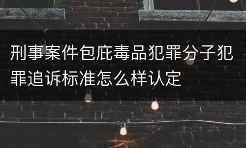 刑事案件包庇毒品犯罪分子犯罪追诉标准怎么样认定