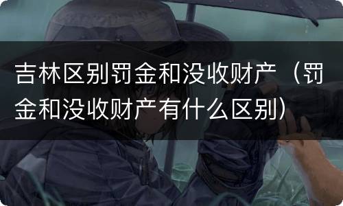 吉林区别罚金和没收财产（罚金和没收财产有什么区别）