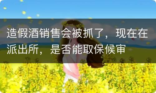 造假酒销售会被抓了，现在在派出所，是否能取保候审