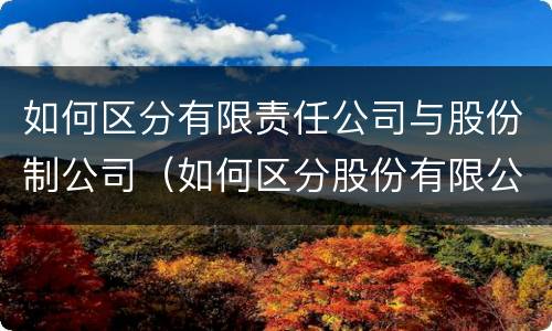 如何区分有限责任公司与股份制公司（如何区分股份有限公司和有限责任公司?）