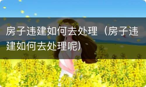 房子违建如何去处理（房子违建如何去处理呢）