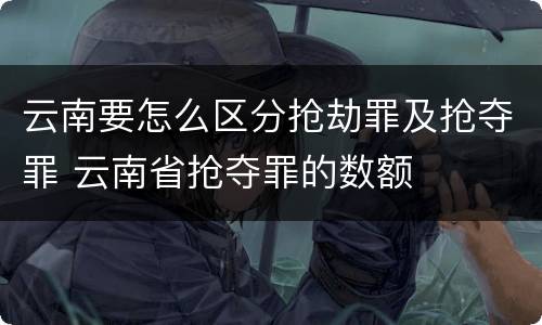 云南要怎么区分抢劫罪及抢夺罪 云南省抢夺罪的数额