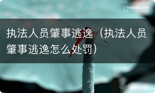 执法人员肇事逃逸（执法人员肇事逃逸怎么处罚）