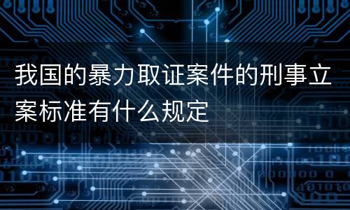 我国的暴力取证案件的刑事立案标准有什么规定
