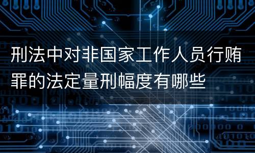 刑法中对非国家工作人员行贿罪的法定量刑幅度有哪些