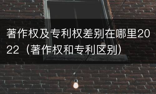 著作权及专利权差别在哪里2022（著作权和专利区别）
