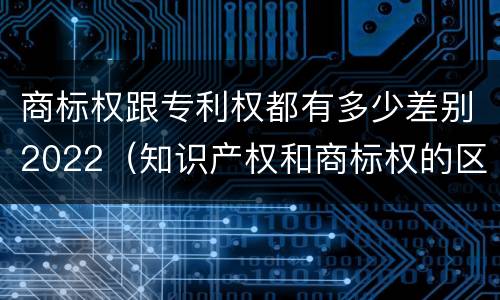 商标权跟专利权都有多少差别2022（知识产权和商标权的区别）