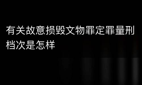 有关故意损毁文物罪定罪量刑档次是怎样
