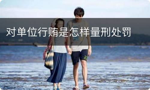 对单位行贿是怎样量刑处罚 对单位行贿是怎样量刑处罚