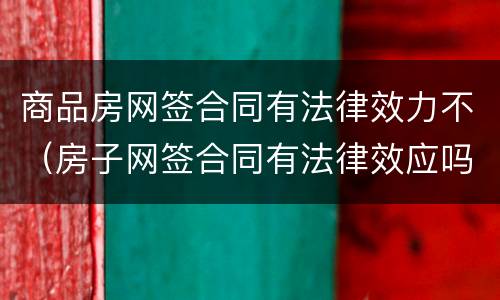商品房网签合同有法律效力不（房子网签合同有法律效应吗）