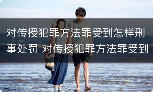 对传授犯罪方法罪受到怎样刑事处罚 对传授犯罪方法罪受到怎样刑事处罚的案例