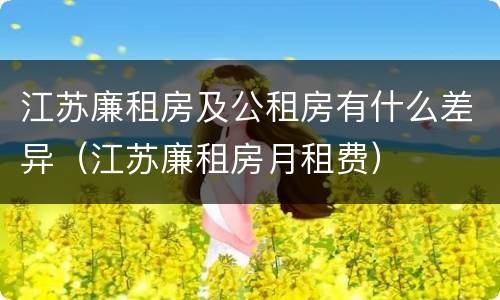 江苏廉租房及公租房有什么差异（江苏廉租房月租费）