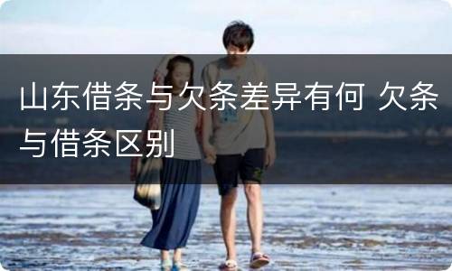 山东借条与欠条差异有何 欠条与借条区别