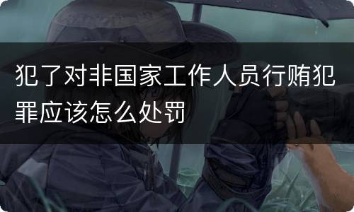 犯了对非国家工作人员行贿犯罪应该怎么处罚