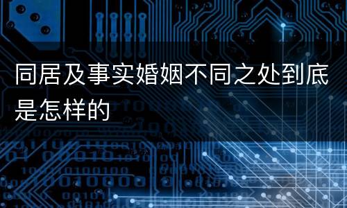 同居及事实婚姻不同之处到底是怎样的