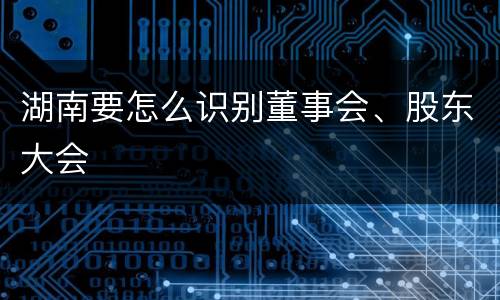 湖南要怎么识别董事会、股东大会
