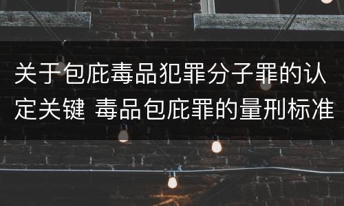 关于包庇毒品犯罪分子罪的认定关键 毒品包庇罪的量刑标准