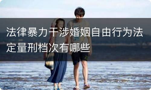 法律暴力干涉婚姻自由行为法定量刑档次有哪些