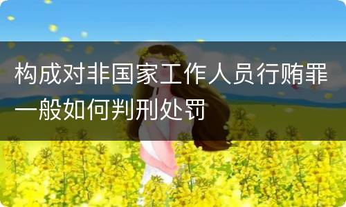构成对非国家工作人员行贿罪一般如何判刑处罚