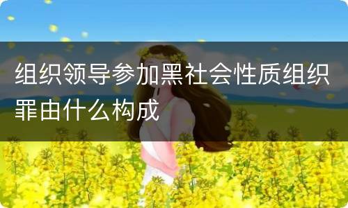 组织领导参加黑社会性质组织罪由什么构成