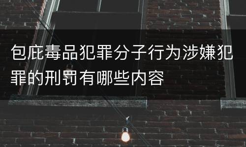 包庇毒品犯罪分子行为涉嫌犯罪的刑罚有哪些内容