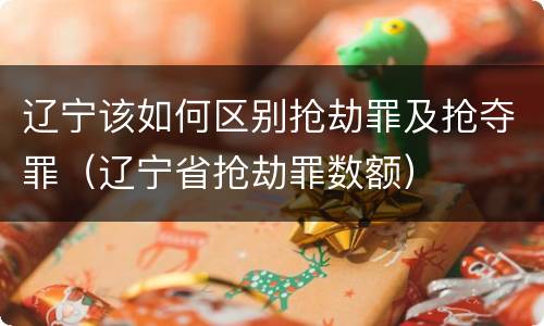 辽宁该如何区别抢劫罪及抢夺罪（辽宁省抢劫罪数额）