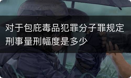 对于包庇毒品犯罪分子罪规定刑事量刑幅度是多少