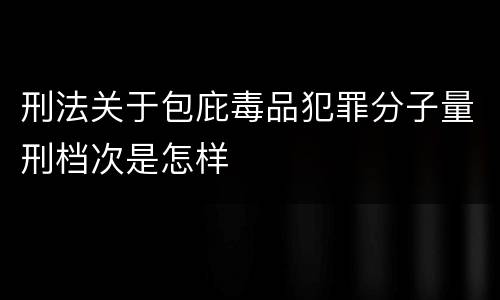 刑法关于包庇毒品犯罪分子量刑档次是怎样