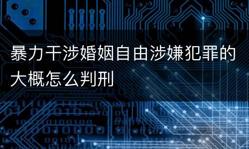 暴力干涉婚姻自由涉嫌犯罪的大概怎么判刑