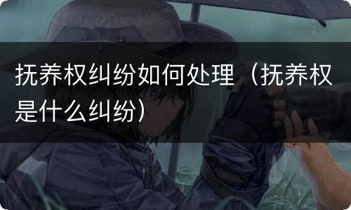 抚养权纠纷如何处理（抚养权是什么纠纷）