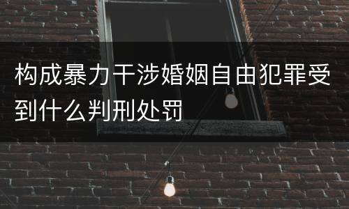 构成暴力干涉婚姻自由犯罪受到什么判刑处罚